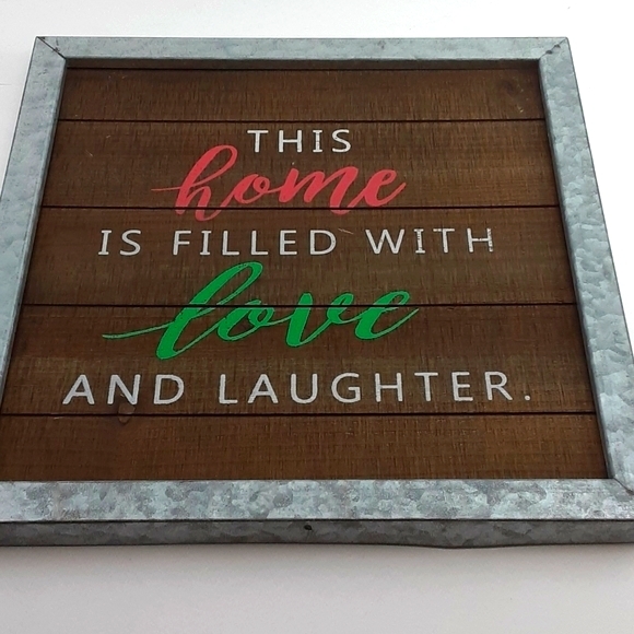 Wall Sign Art - Galvanized Metal,Wood & Paint NWOT - Picture 8 of 8